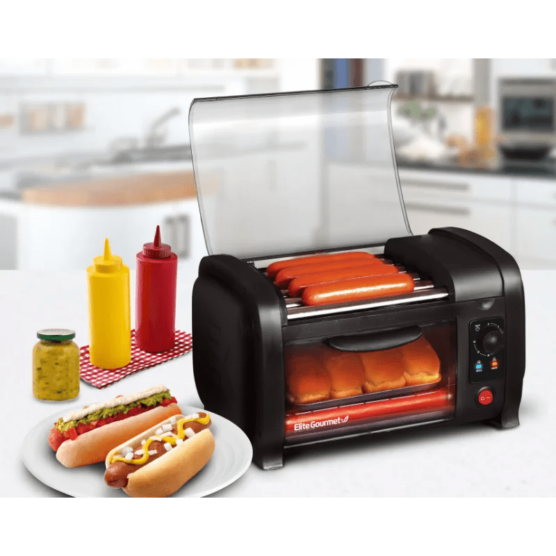 Black Hot Dog Roller and Toaster Oven - Julia M LifeStyles