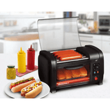 Black Hot Dog Roller and Toaster Oven - Julia M LifeStyles