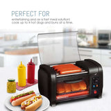 Black Hot Dog Roller and Toaster Oven - Julia M LifeStyles