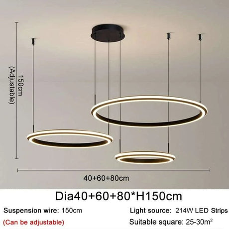 Black LED Chandelier - Dimmable - Julia M LifeStyles