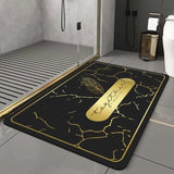 Black Marble Bathroom Mat Diatomite - Julia M LifeStyles