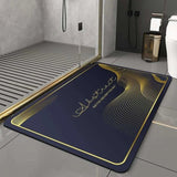 Black Marble Bathroom Mat Diatomite - Julia M LifeStyles