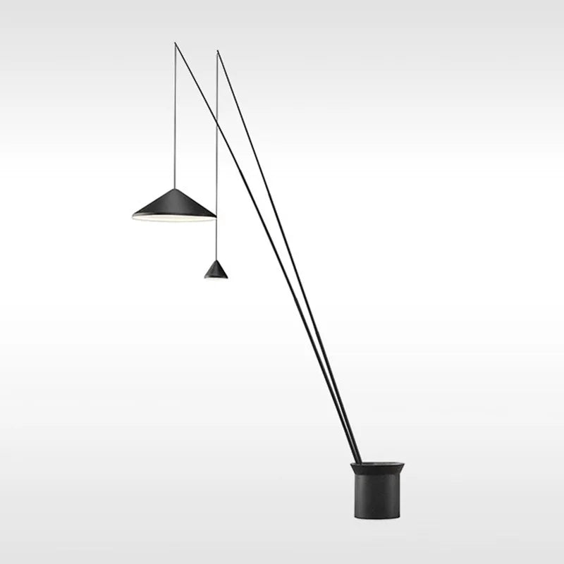 Black Metal Minimalist Italian Lantern Floor Lamp - Julia M LifeStyles