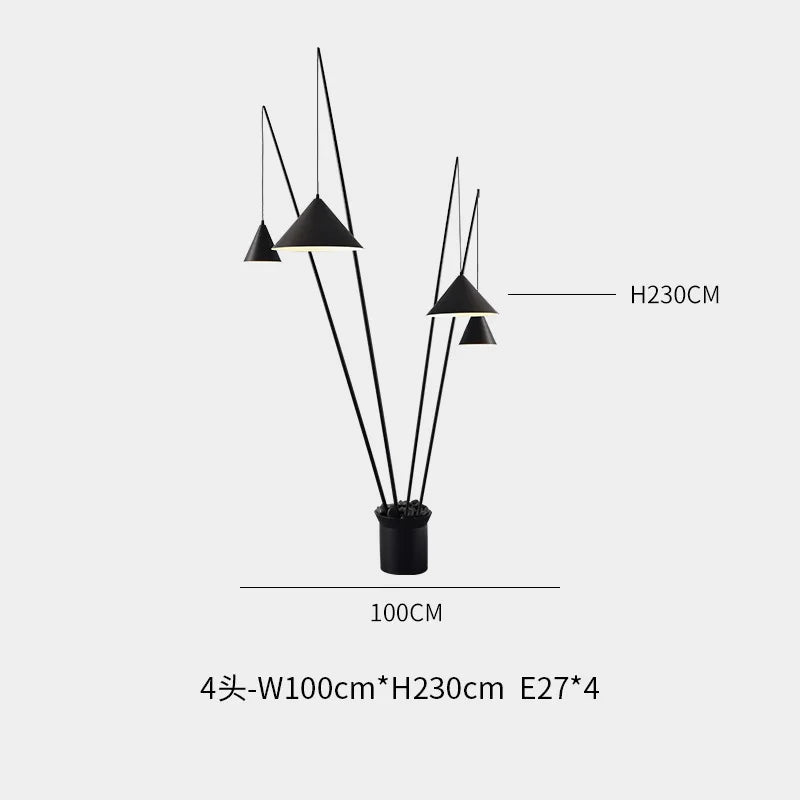 Black Metal Minimalist Italian Lantern Floor Lamp - Julia M LifeStyles