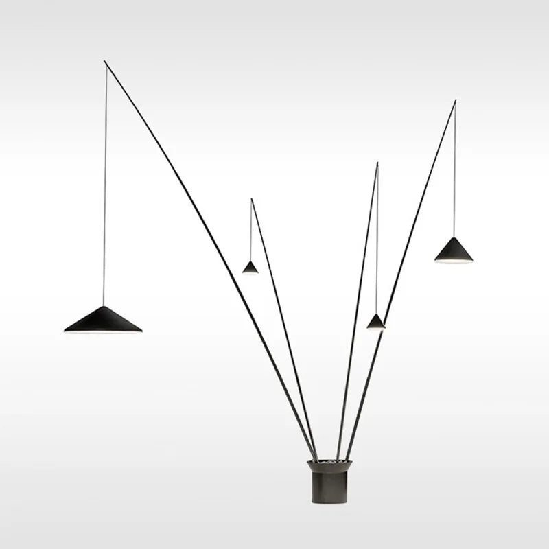 Black Metal Minimalist Italian Lantern Floor Lamp - Julia M LifeStyles