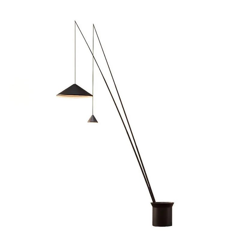 Black Metal Minimalist Italian Lantern Floor Lamp - Julia M LifeStyles