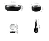 Black Silver Edge Tableware Set - Elegance and Sophistication - Julia M LifeStyles