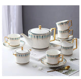 British Afternoon Tea Cup Tea Set Accessible Luxury European - Style High - End Bone China Teapot Luxury Ceramic Coffee Cup Gift Box - Julia M LifeStyles