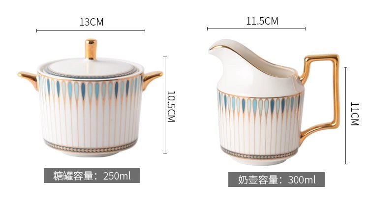 British Afternoon Tea Cup Tea Set Accessible Luxury European - Style High - End Bone China Teapot Luxury Ceramic Coffee Cup Gift Box - Julia M LifeStyles