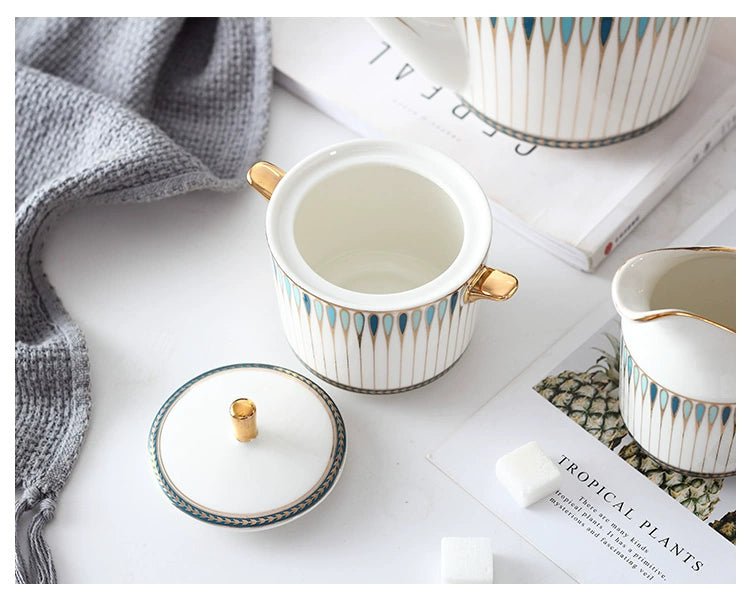 British Afternoon Tea Cup Tea Set Accessible Luxury European - Style High - End Bone China Teapot Luxury Ceramic Coffee Cup Gift Box - Julia M LifeStyles