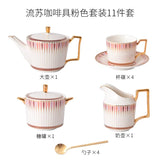 British Afternoon Tea Cup Tea Set Accessible Luxury European - Style High - End Bone China Teapot Luxury Ceramic Coffee Cup Gift Box - Julia M LifeStyles