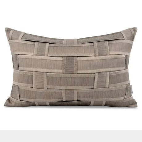 Brown Striped Knitted Cushion Cover - Elegant Home Decor throw pillows Julia M Home & Kitchen   