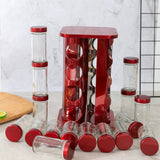 Burgundy 360° Rotating Spice Rack by Julia M Lifestyles - Julia M LifeStyles