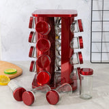 Burgundy 360° Rotating Spice Rack by Julia M Lifestyles - Julia M LifeStyles