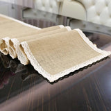 Burlap Lace Jute Table Runner - Julia M LifeStyles