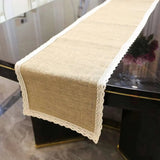 Burlap Lace Jute Table Runner - Julia M LifeStyles