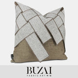 Living Room Three-Dimensional Woven Brown Texture Pillow - Julia M LifeStyles