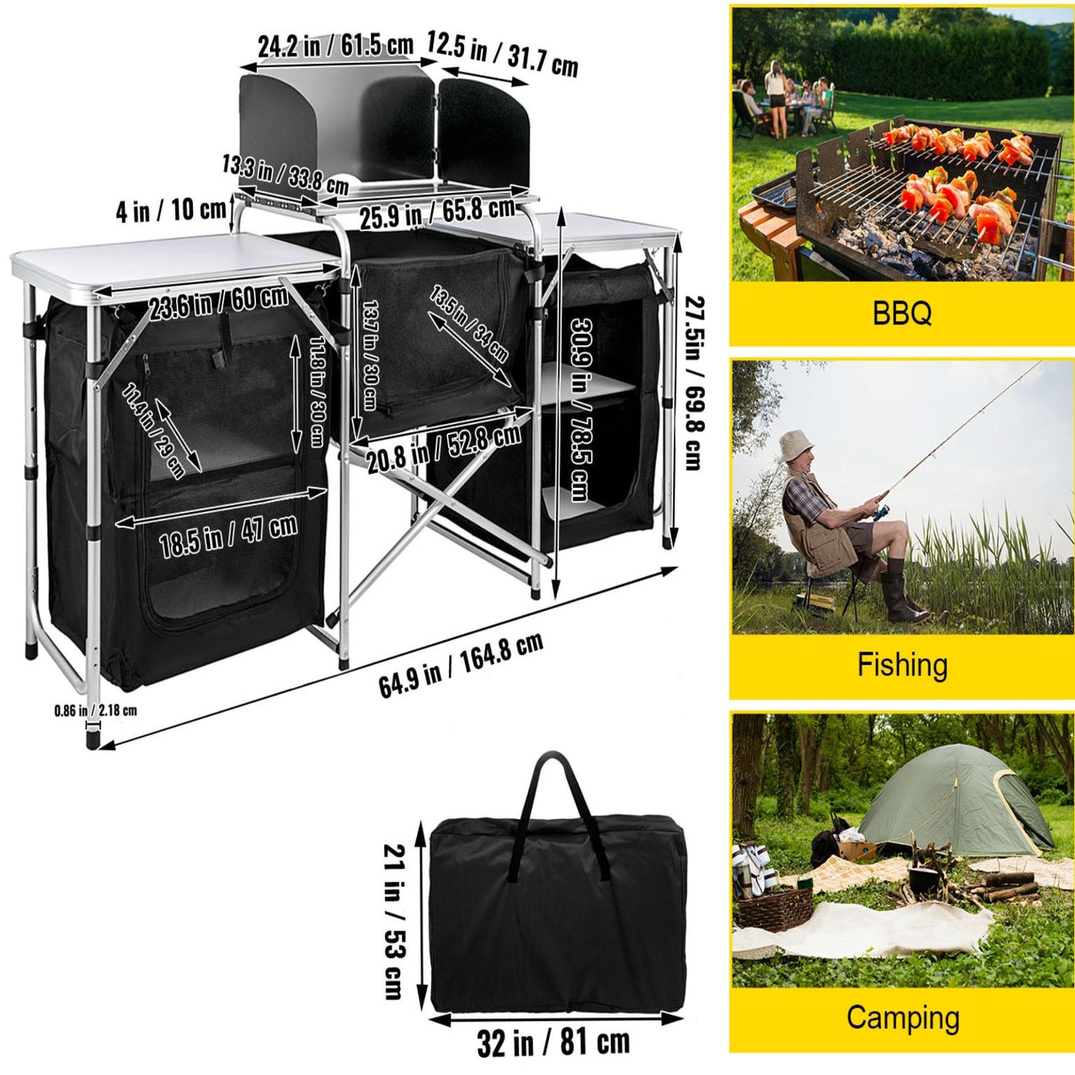 Camping Outdoor Kitchen Table - Julia M LifeStyles