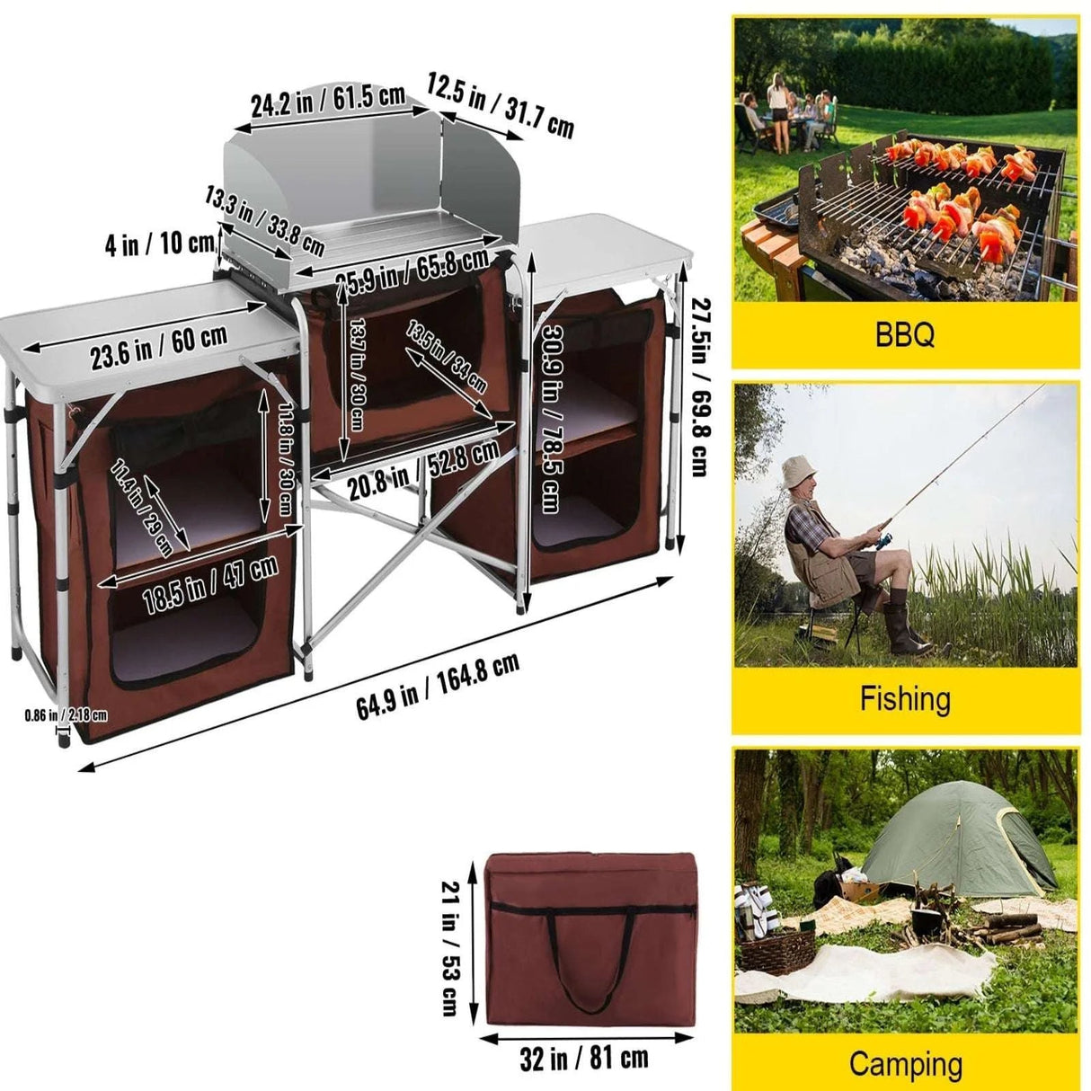 Camping Outdoor Kitchen Table - Julia M LifeStyles