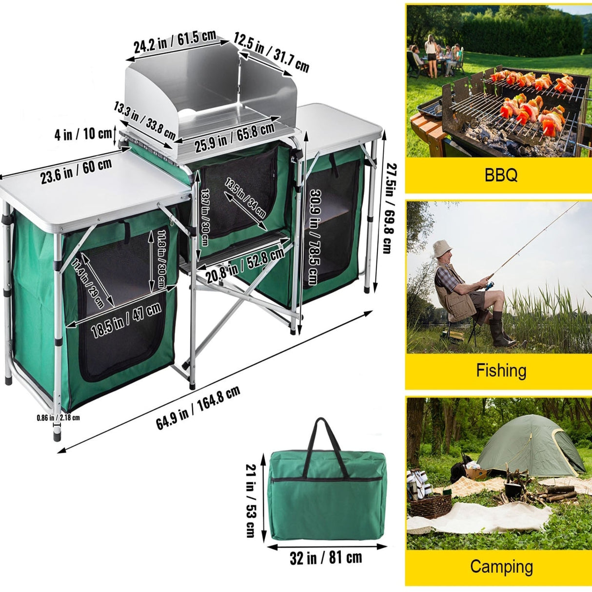 Camping Outdoor Kitchen Table - Julia M LifeStyles