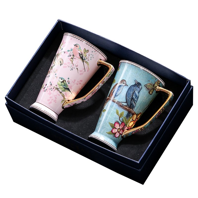 Ceramic Mug Large Capacity Tea Cup Office Bone China Cup Teacup Water Cup Gift Box - Julia M LifeStyles