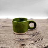 Modern Irregular Ceramic Mug with Ring Handle - Julia M LifeStyles