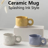 Modern Irregular Ceramic Mug with Ring Handle - Julia M LifeStyles