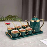 Ceramic Tea Set - Handmade Green Porcelain Teaware - Julia M LifeStyles