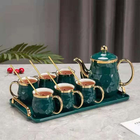 Ceramic Tea Set - Handmade Green Porcelain Teaware - Julia M LifeStyles