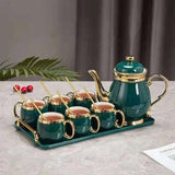 Ceramic Tea Set - Handmade Green Porcelain Teaware - Julia M LifeStyles