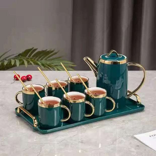 Ceramic Tea Set - Handmade Green Porcelain Teaware - Julia M LifeStyles