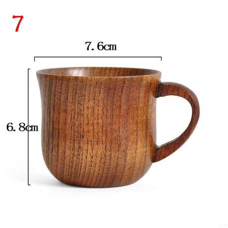 Chansunrun Handmade Natural Spruce Wood Big Belly Cup 🌲 - Julia M LifeStyles