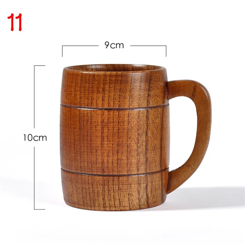 Chansunrun Handmade Natural Spruce Wood Big Belly Cup 🌲 - Julia M LifeStyles