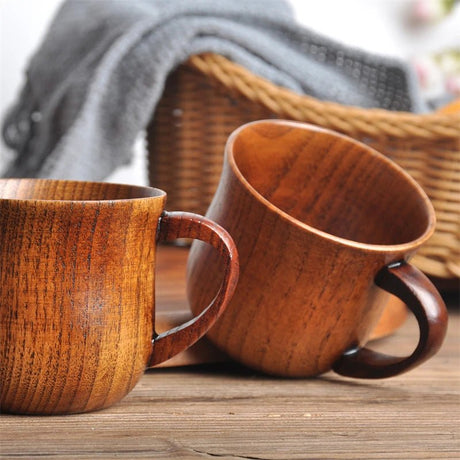 Chansunrun Handmade Natural Spruce Wood Big Belly Cup 🌲 - Julia M LifeStyles