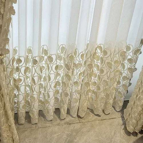 Chenille Embroidered Curtain - Julia M LifeStyles