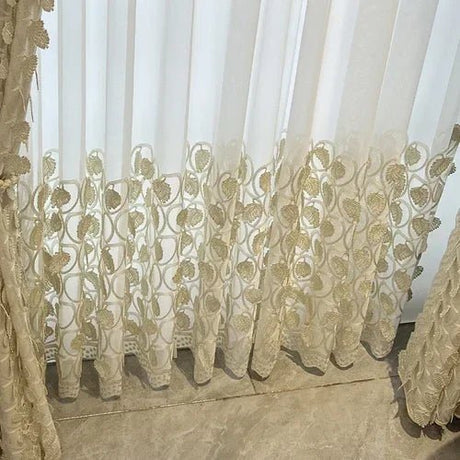 Chenille Embroidered Curtain Luxury Minimalist - Julia M LifeStyles