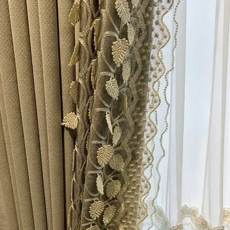 Chenille Embroidered Curtain Luxury Minimalist - Julia M LifeStyles