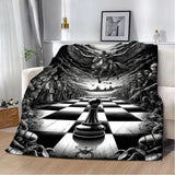 Chess Board Printed Blanket Picnic Blankets Warm Blanket Soft and Comfortable Blanket Home Travel Birthday Gift - Julia M LifeStyles