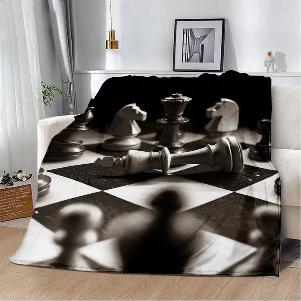 Chess Board Printed Blanket Picnic Blankets Warm Blanket Soft and Comfortable Blanket Home Travel Birthday Gift - Julia M LifeStyles