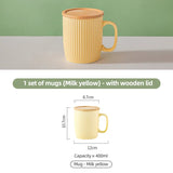 Chic Ceramic Mugs with Bamboo Lid - Julia M LifeStyles