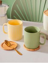 Chic Ceramic Mugs with Bamboo Lid - Julia M LifeStyles