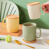 Chic Ceramic Mugs with Bamboo Lid - Julia M LifeStyles