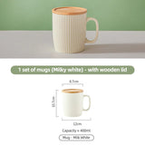 Chic Ceramic Mugs with Bamboo Lid - Julia M LifeStyles