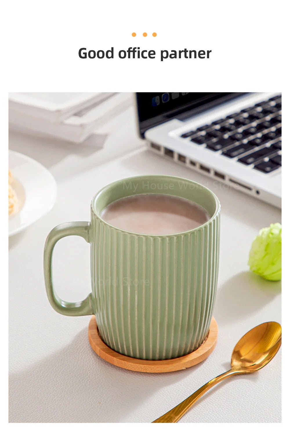 Chic Ceramic Mugs with Bamboo Lid - Julia M LifeStyles