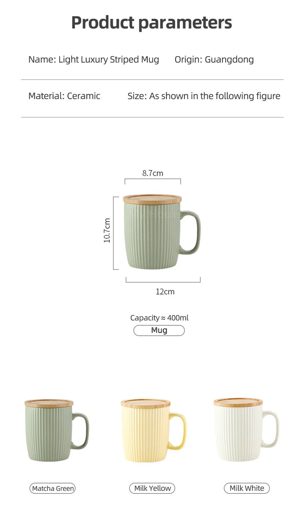 Chic Ceramic Mugs with Bamboo Lid - Julia M LifeStyles