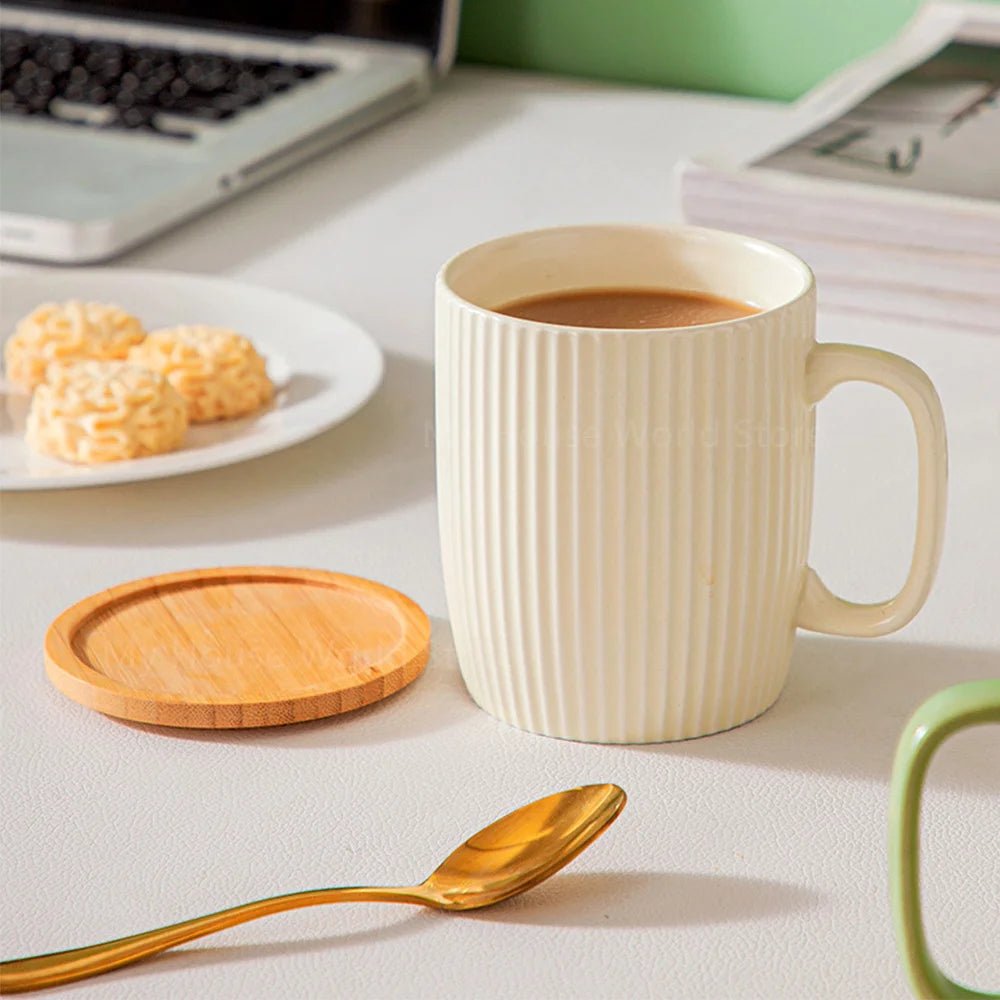 Chic Ceramic Mugs with Bamboo Lid - Julia M LifeStyles