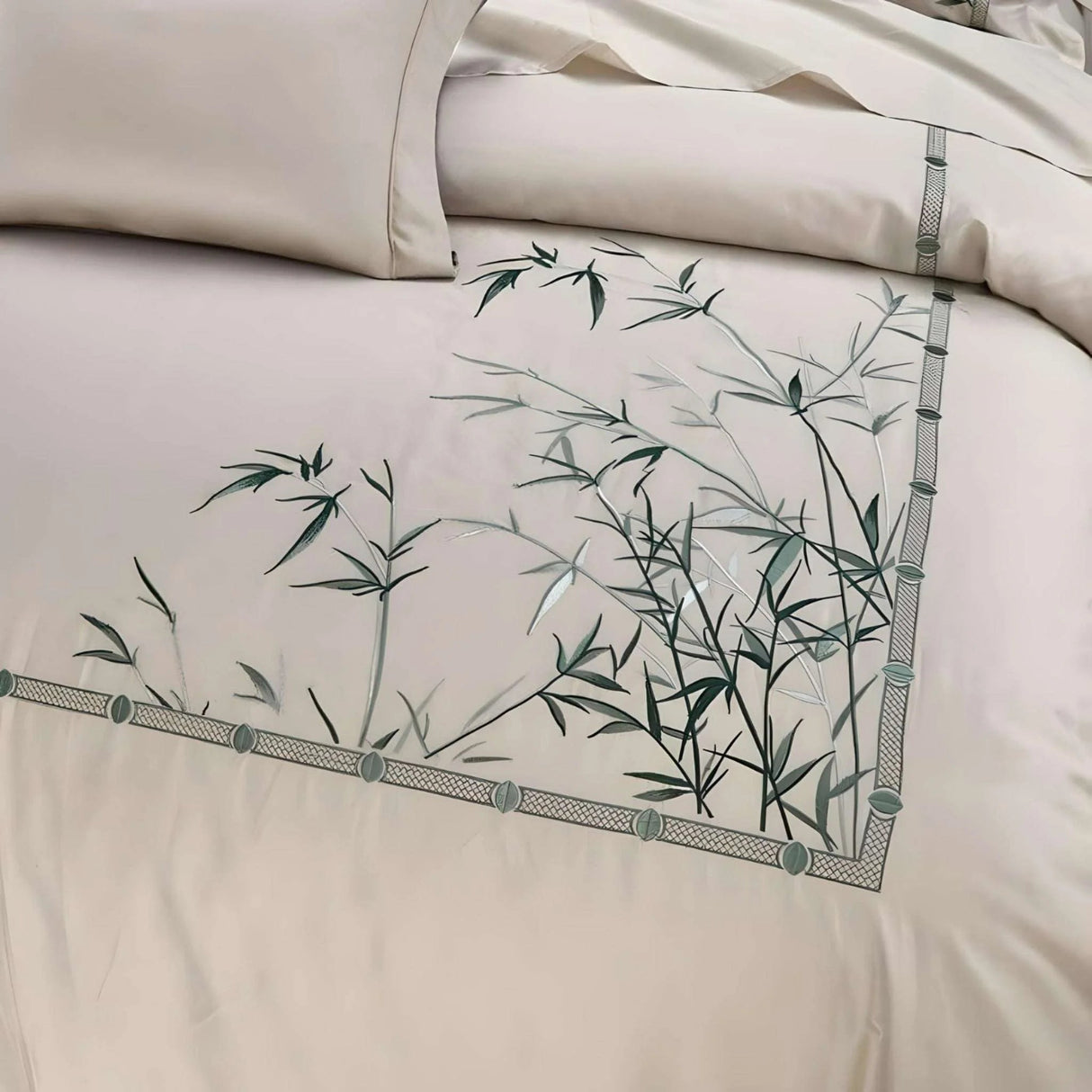 Chic Embroidered Bamboo 4pc Duvet Cover Set - Julia M LifeStyles