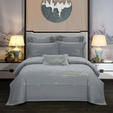 Chinoiserie Style Embroidery Duvet Quilt Cover - Julia M LifeStyles