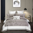 Chinoiserie Style Embroidery Duvet Quilt Cover - Julia M LifeStyles