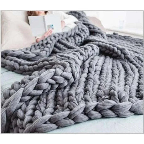 Chunky Merino Wool Blanket - Julia M LifeStyles